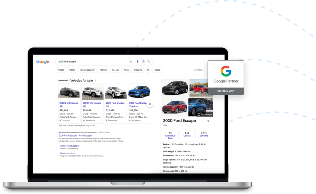 Drive success: Vehicle Listing Ads feature inventory in Google search, boost growth.